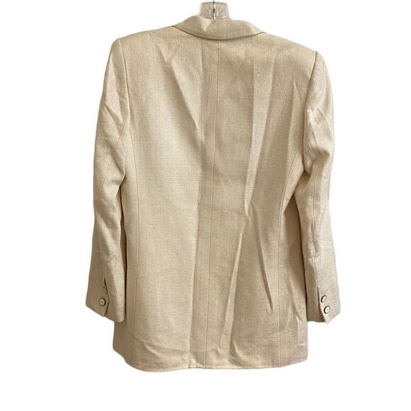 Carlisle Vintage Cream Silk Blazer Size 8 - Picture 2 of 5